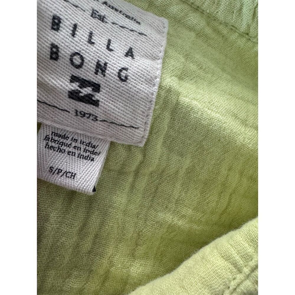 Billabong Women's Long Sleeve bright Green Button-Up Shirt Size S - Picture 7 of 11